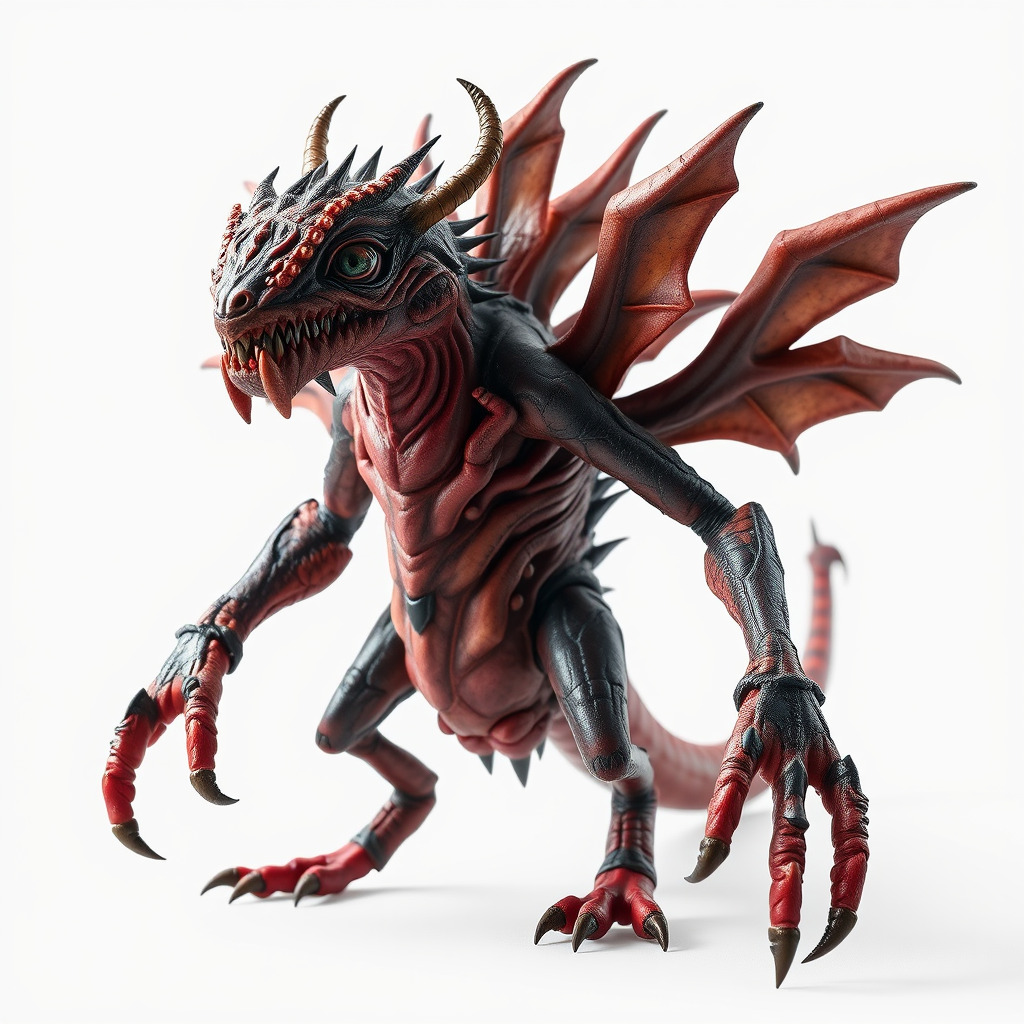 Fierce Dragon Creature Model Pack Low-poly 3D model_2
