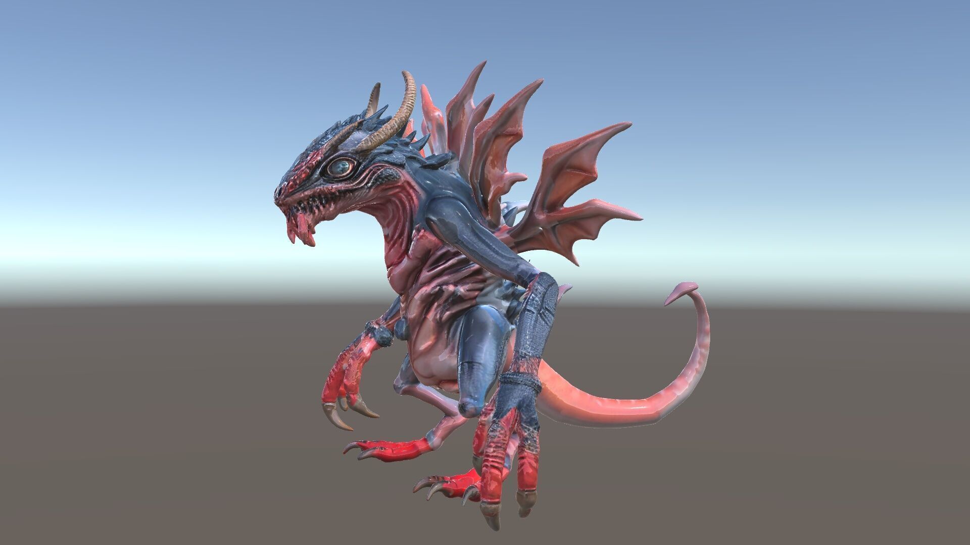 Fierce Dragon Creature Model Pack Low-poly 3D model_5