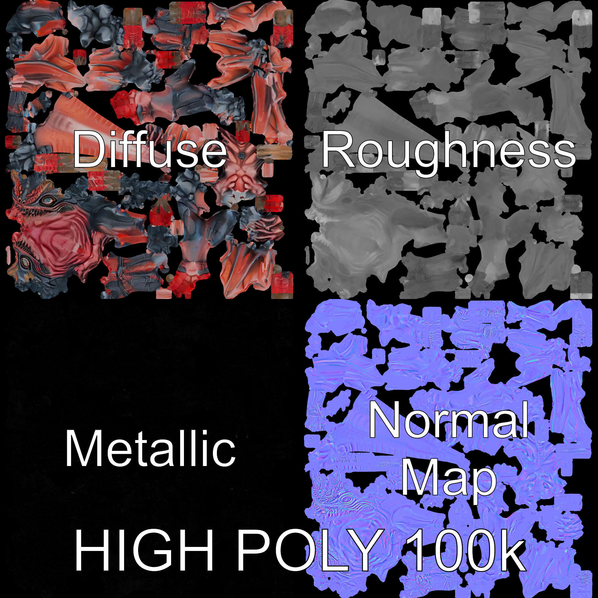 Fierce Dragon Creature Model Pack Low-poly 3D model_3