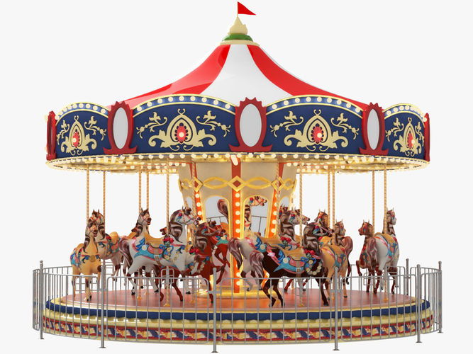 Carousel  Carrousel  merry-go-round ride 3D model