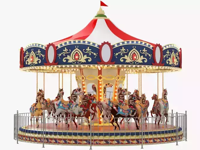 Carousel  Carrousel  merry-go-round ride 3D model