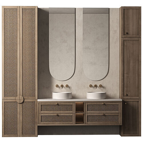 Bathroom Furniture 25 Japandi 3D model