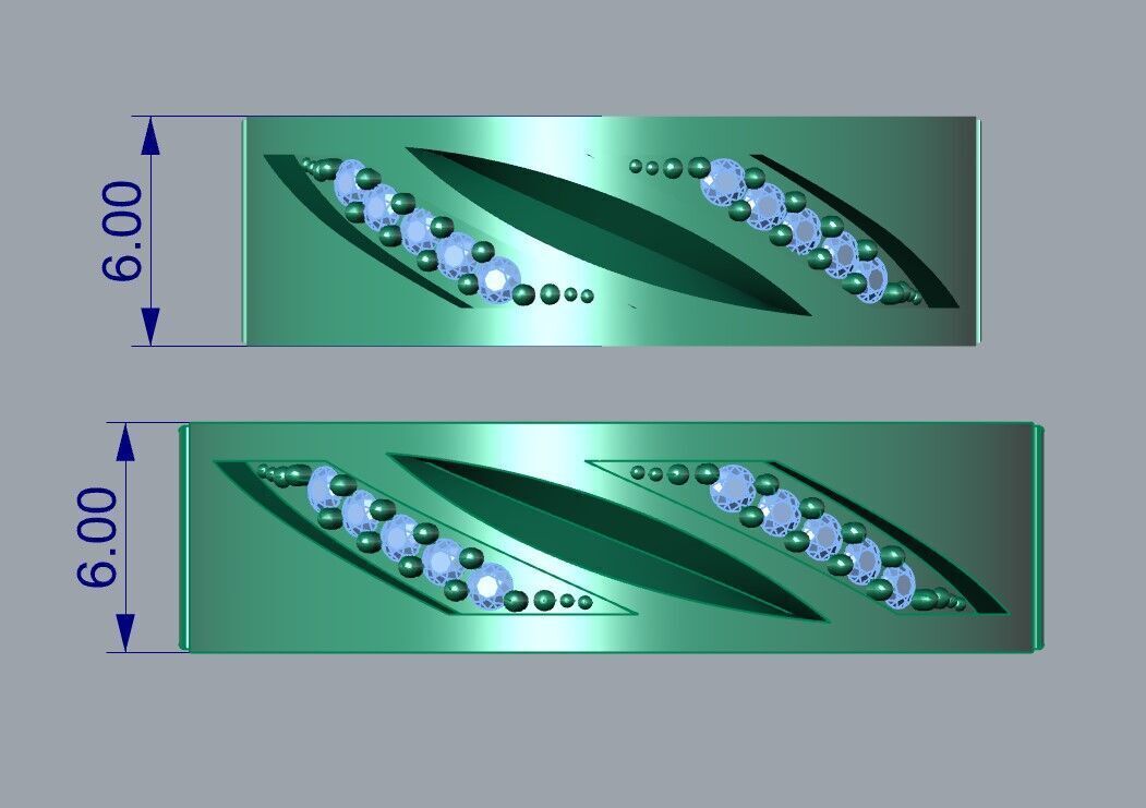 Wedding Ring Set 3D print model_2