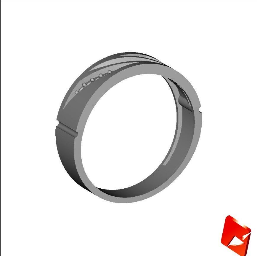Wedding Ring Set 3D print model_8