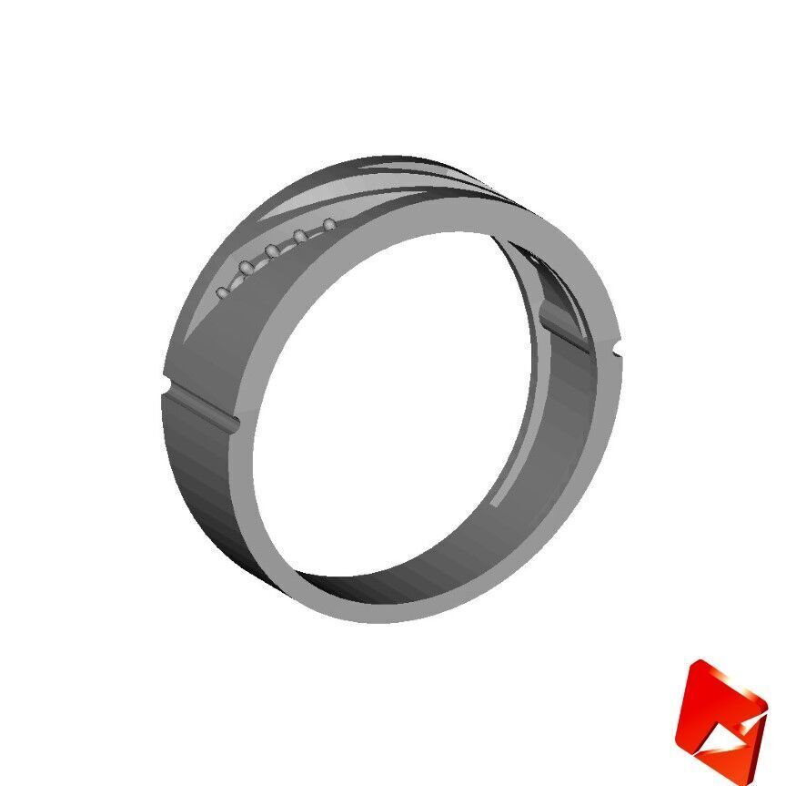 Wedding Ring Set 3D print model_9