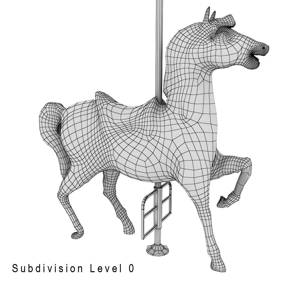 Carousel 02  Carrousel Elements architecture ride amusem 3D model_36