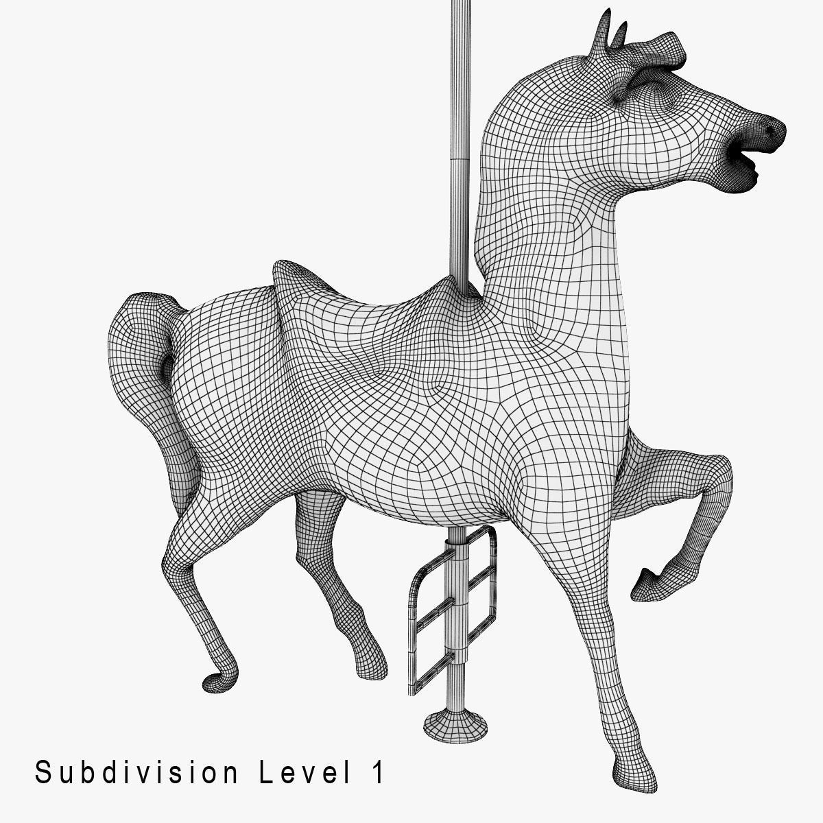 Carousel 02  Carrousel Elements architecture ride amusem 3D model_37