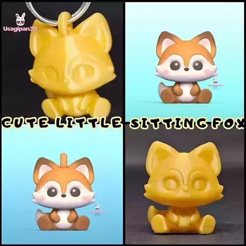 Cute Little Sitting Fox