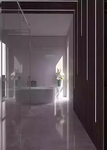 Modern Luxury Bathroom Design 3D model