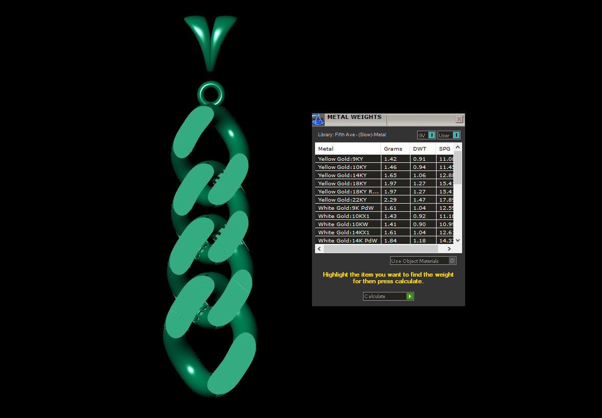 Cuban Link Chain Pendant - Earrings 3D print model_5