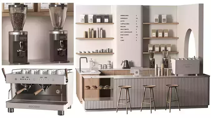 Coffee shop 01 Modern Minimalist