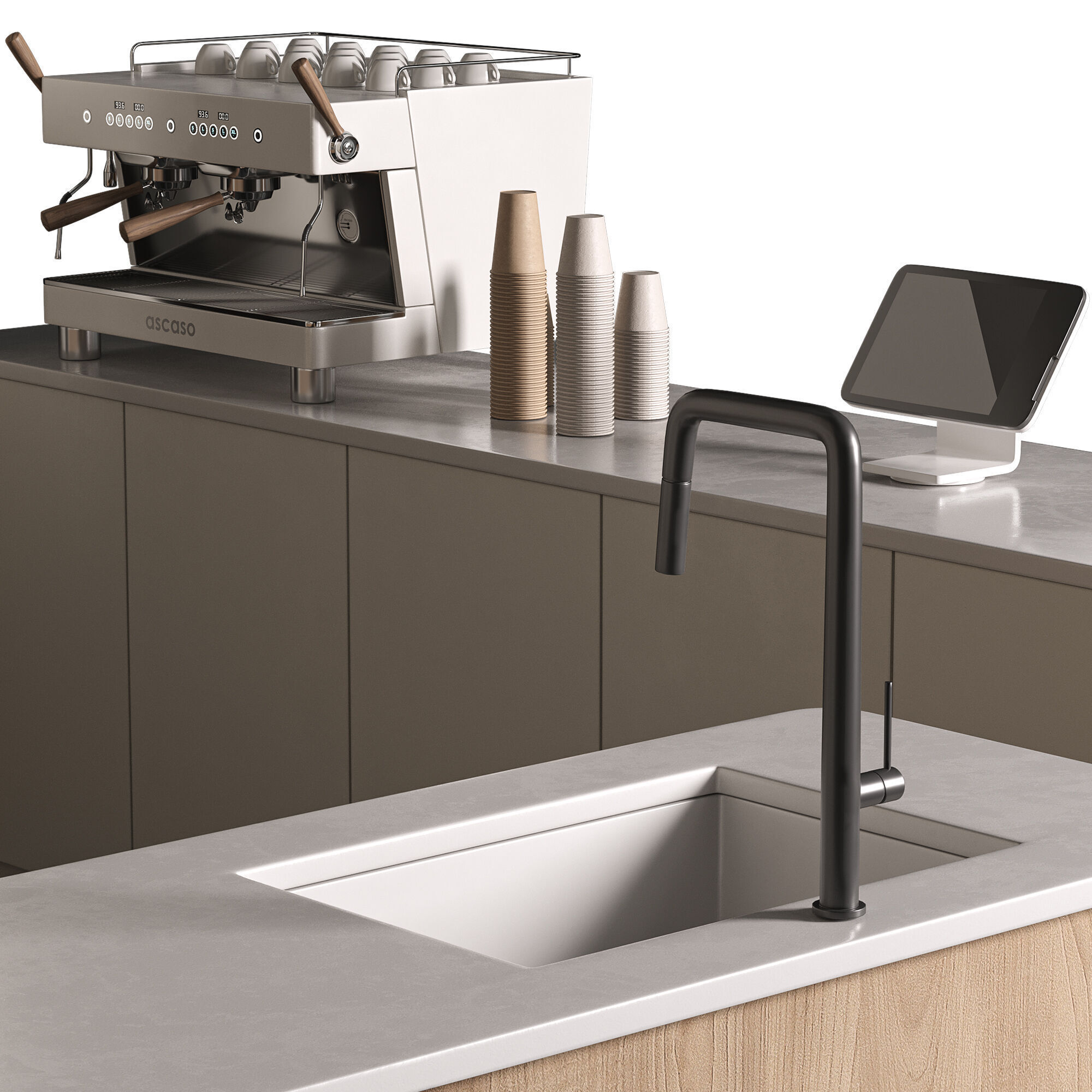 Coffee shop 01 Modern Minimalist 3D model_8