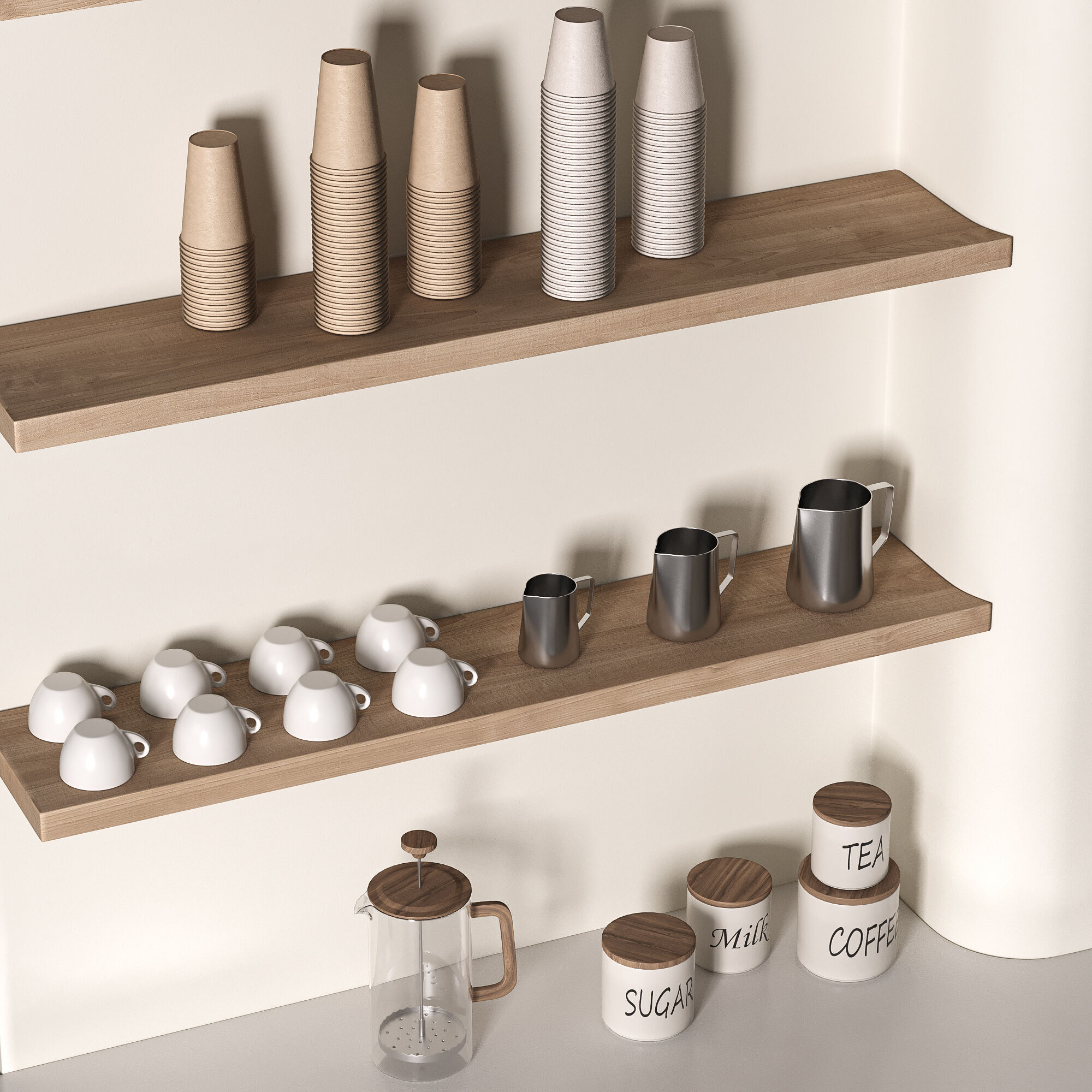 Coffee shop 01 Modern Minimalist 3D model_9