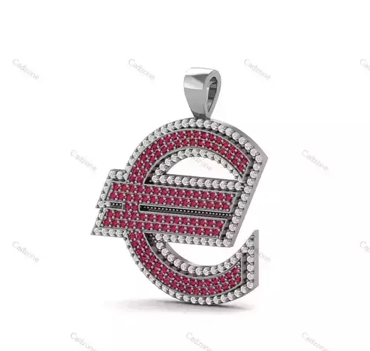 Euro Symbol Pendant-3D Model