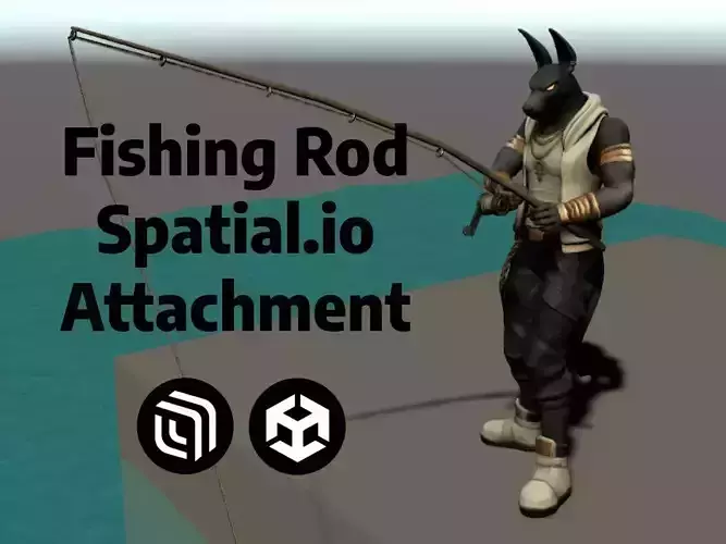 Fishing Rod Spatialio Prefab Free low-poly 3D model