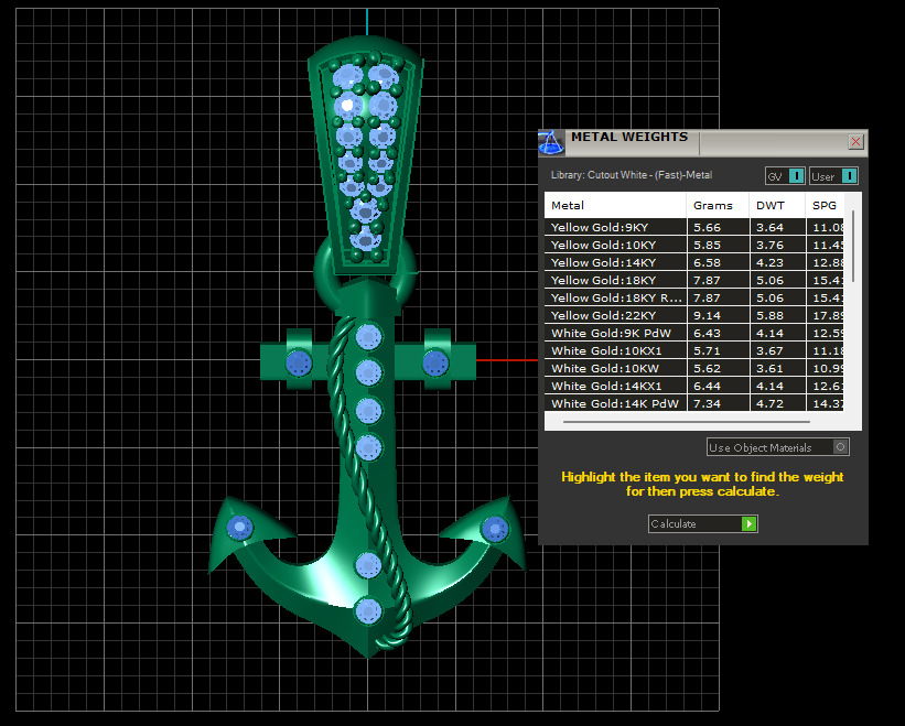 anchor pendant 3D print model_6