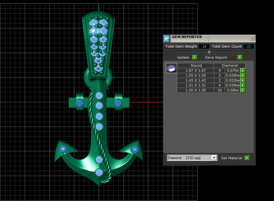 anchor pendant 3D print model_4