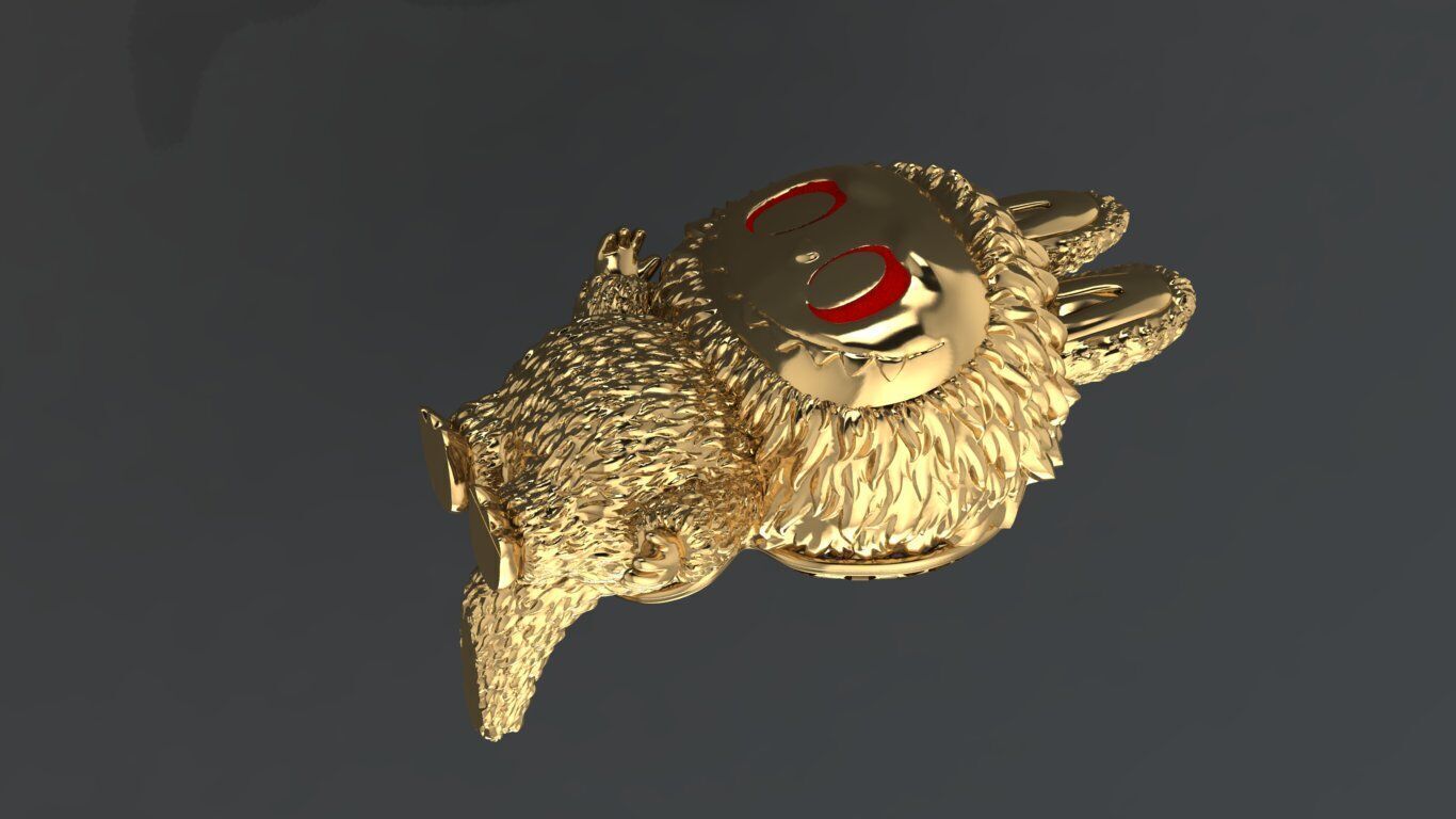 Labubu 3D jewelry model 3D print model_1