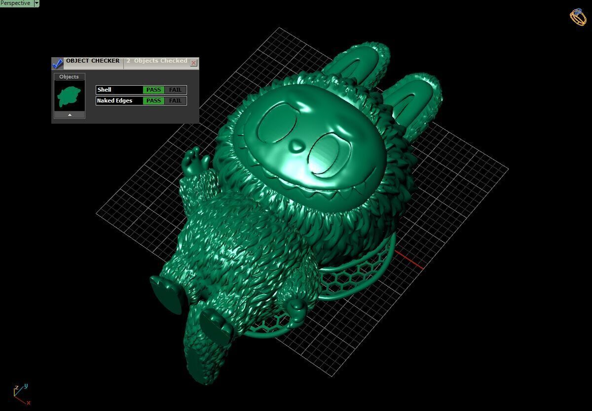 Labubu 3D jewelry model 3D print model_4