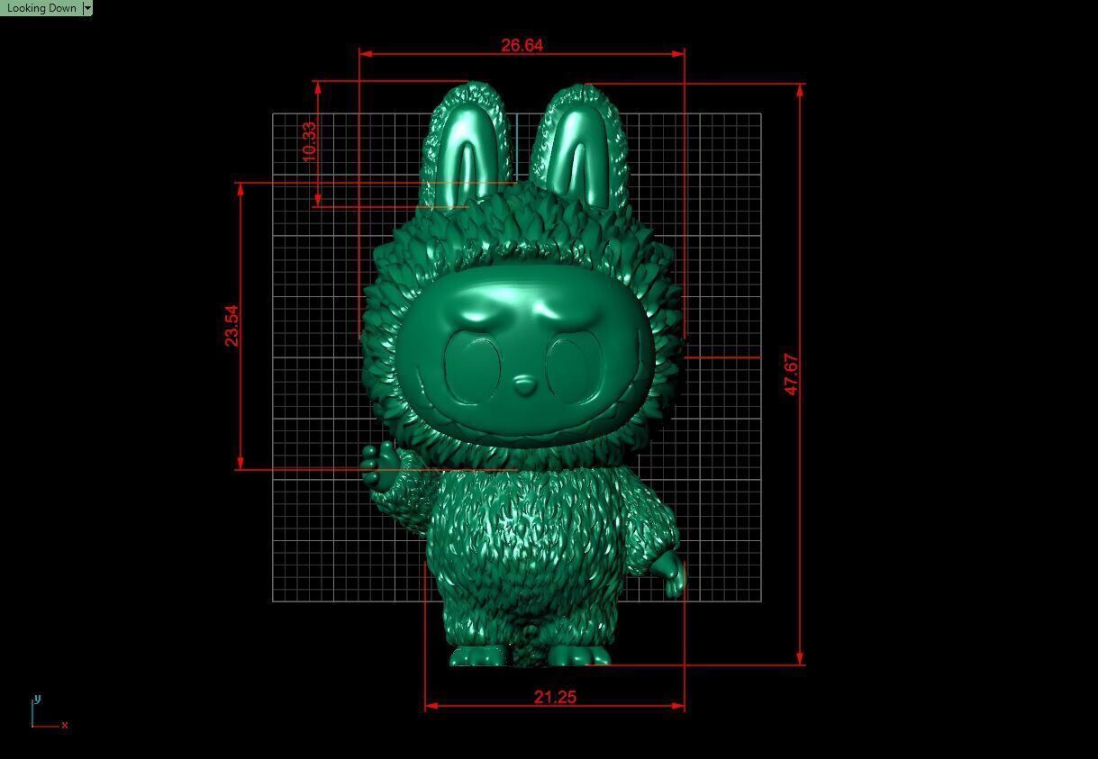 Labubu 3D jewelry model 3D print model_6