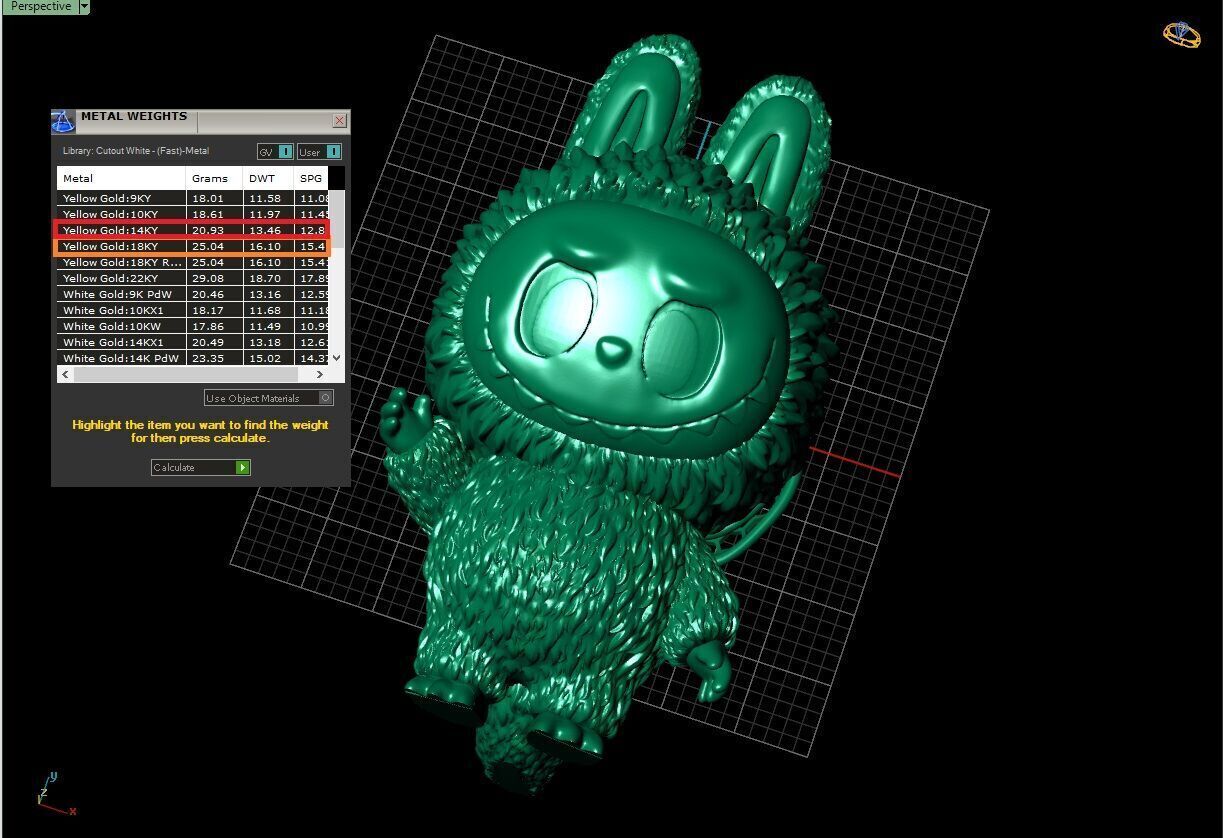 Labubu 3D jewelry model 3D print model_5