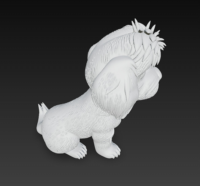 Dog Puppy Realistic 3D Model Basic - Low Poly Realistic Low-poly 3D model_13