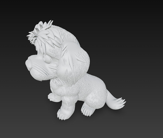 Dog Puppy Realistic 3D Model Basic - Low Poly Realistic Low-poly 3D model_15