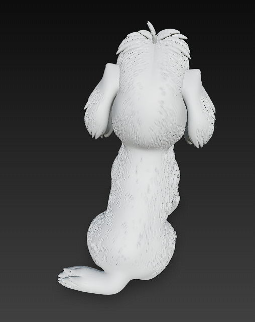 Dog Puppy Realistic 3D Model Basic - Low Poly Realistic Low-poly 3D model_14