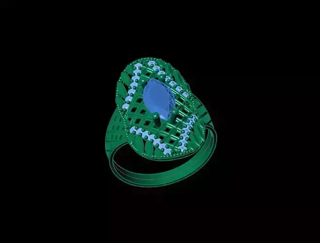 Diamond Arabic Style Ring
