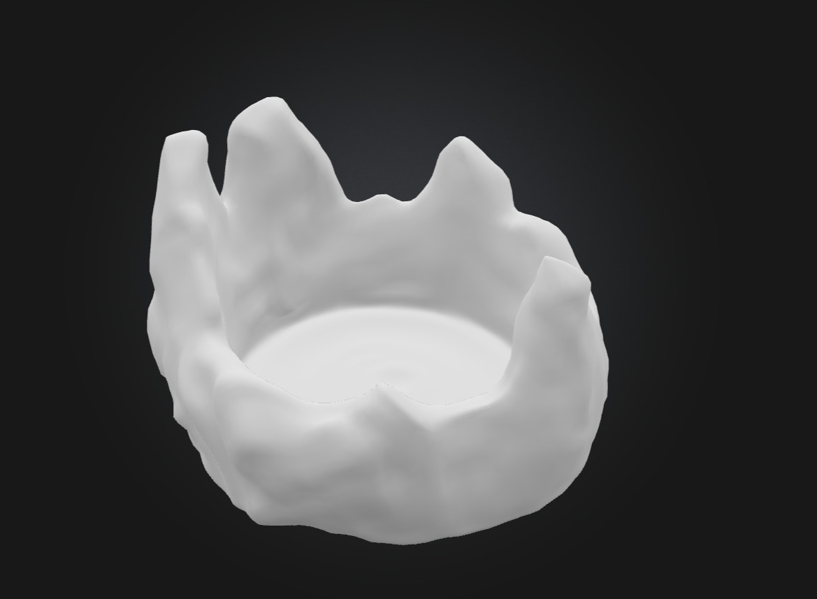 Rocky Throne Stylized Fantasy Stone Seat Game Asset Low-poly 3D model_5