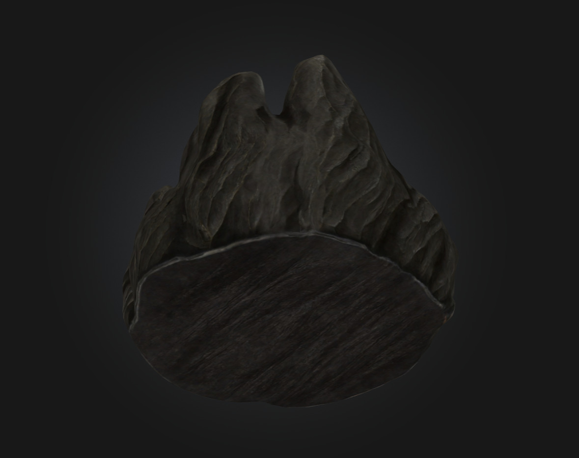 Rocky Throne Stylized Fantasy Stone Seat Game Asset Low-poly 3D model_4