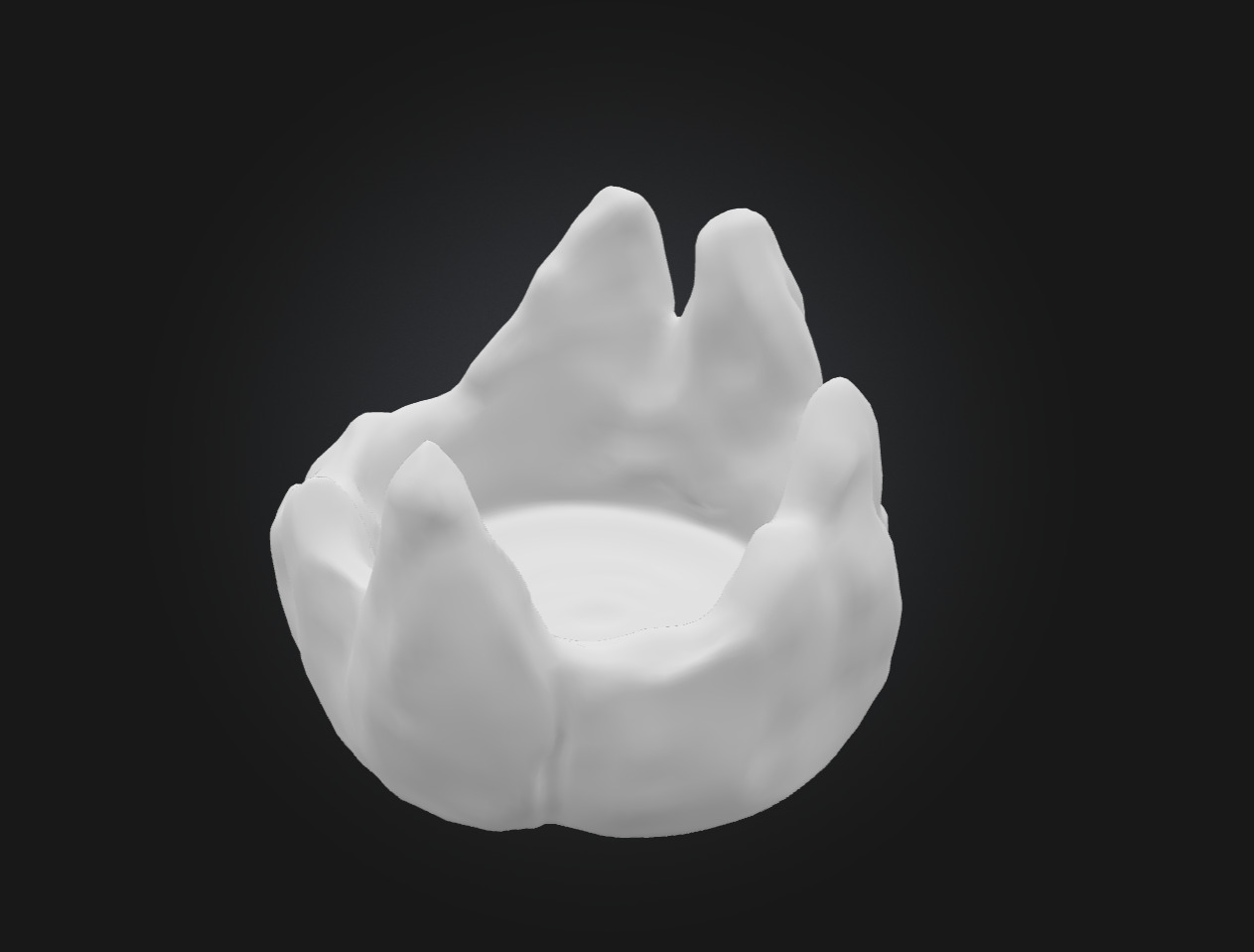 Rocky Throne Stylized Fantasy Stone Seat Game Asset Low-poly 3D model_6