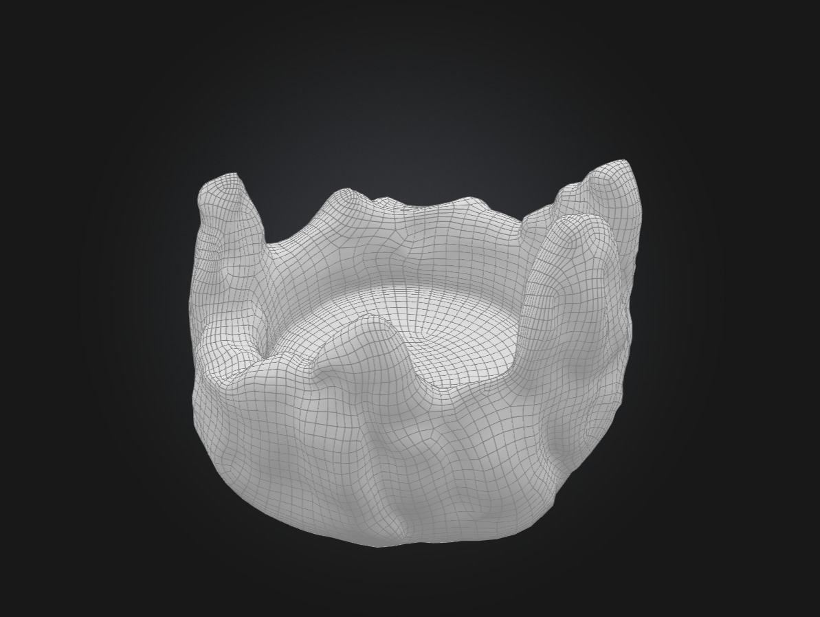 Rocky Throne Stylized Fantasy Stone Seat Game Asset Low-poly 3D model_8