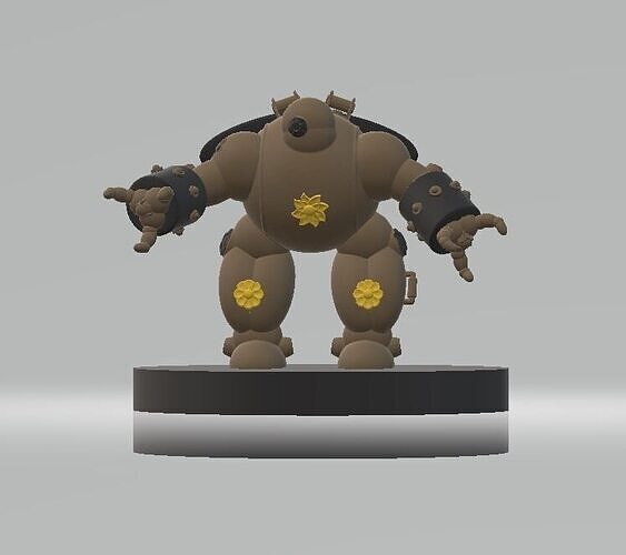 Stylized Battle Mech Robot  3D print model