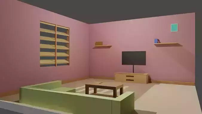 Low poly Living Room