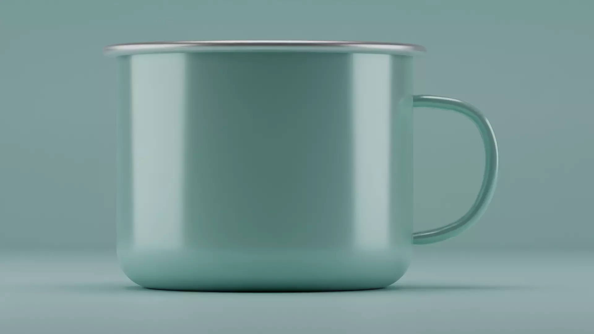 Enamel mug 3D model_0