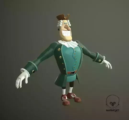 Character of  Doctor Livesey  Low-poly 3D model