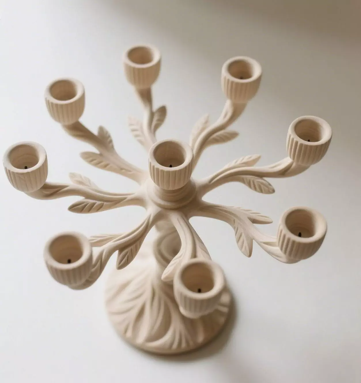Tree of Light  Sculpted 8-Branch Candleholder 3D print model_0
