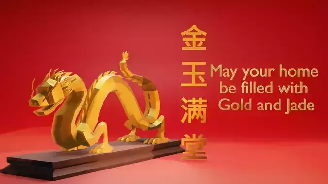 Low Poly Chinese Dragon 