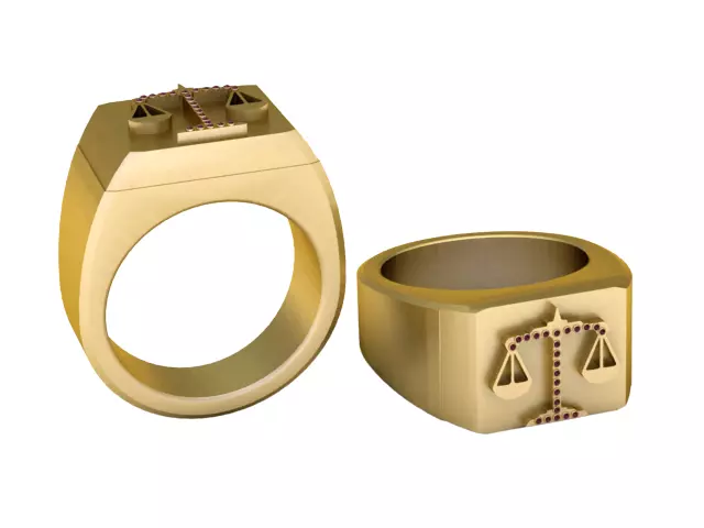 justice symbo lring 3D print model