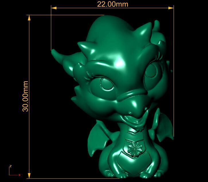 cute dragon model 3D print model_3
