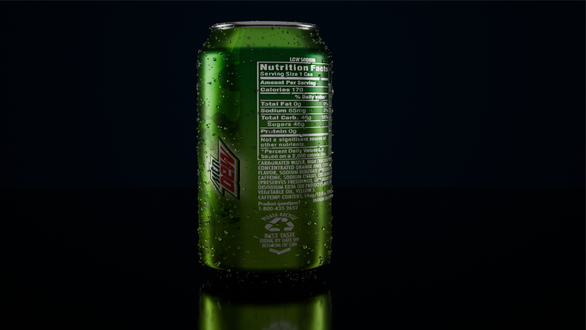 Drinking tin Low-poly 3D model_29