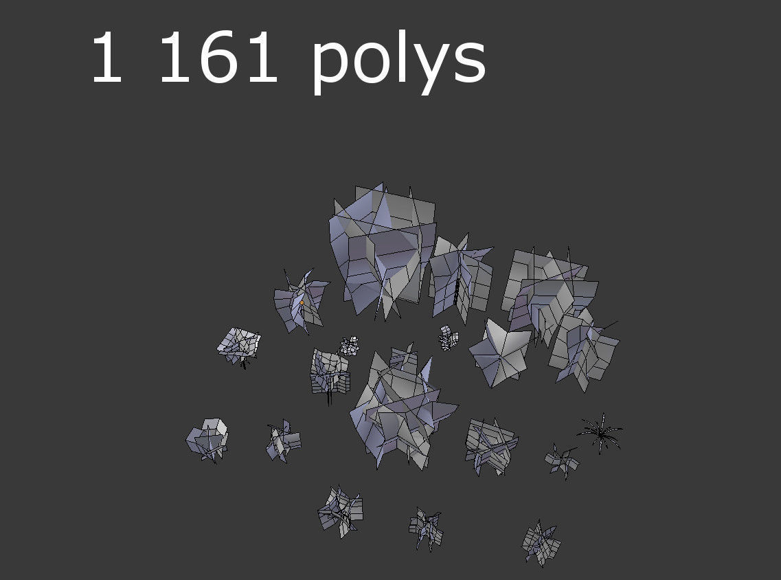 low poly plants collection tropical and trees Low-poly 3D model_6