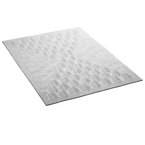 Feathers Off White Rug by Feyyn