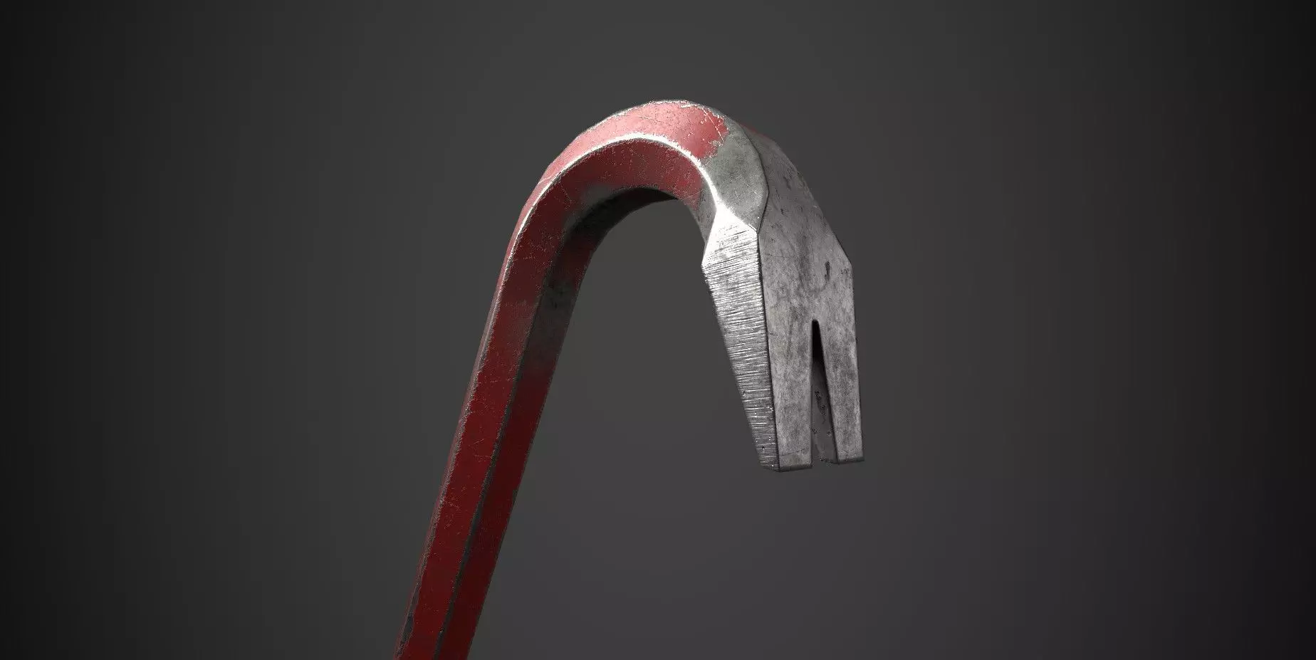 Crowbar or Wrecking bar Low-poly 4k Low-poly 3D model_0