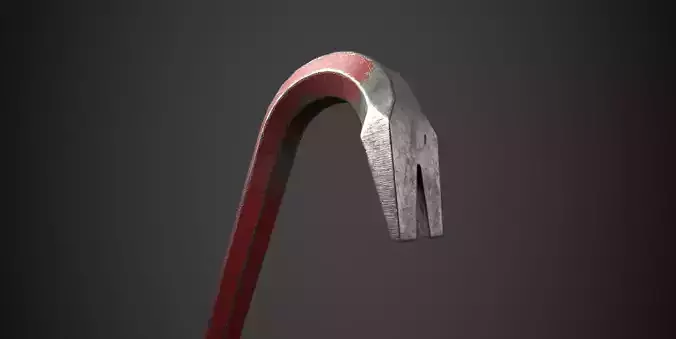 Crowbar or Wrecking bar Low-poly 4k