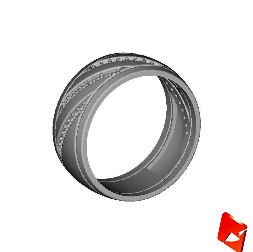 Wedding Ring Set 3D print model_8