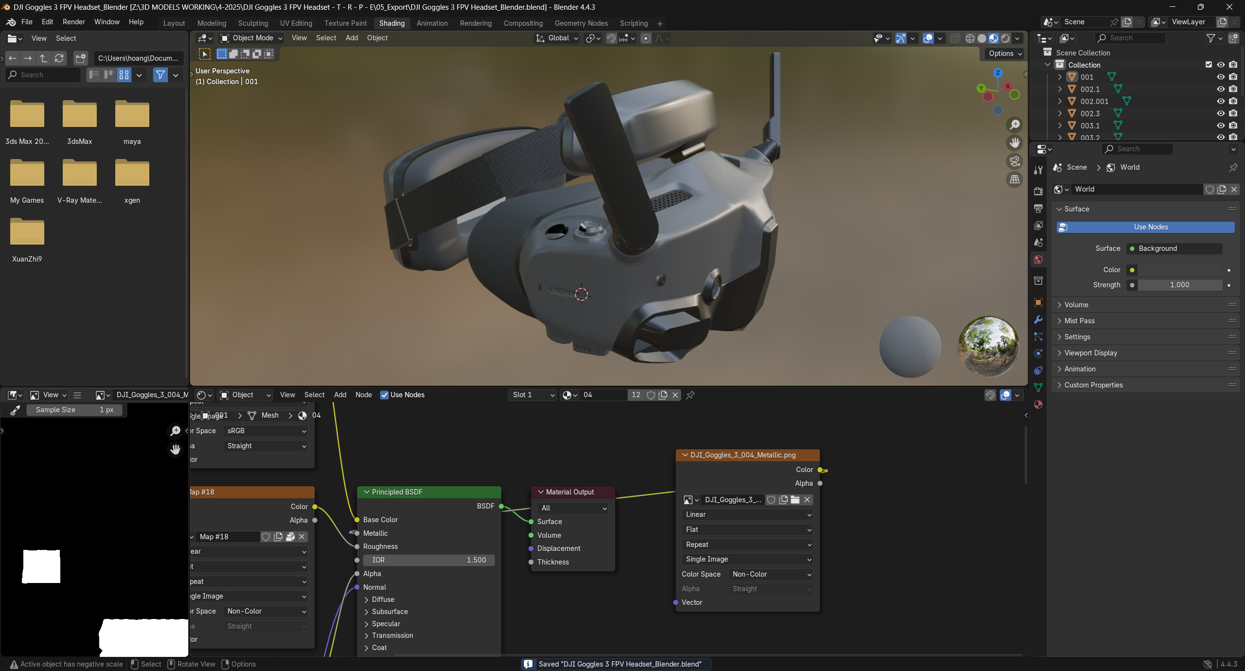 DJI Goggles 3 FPV Headset 3D model_13