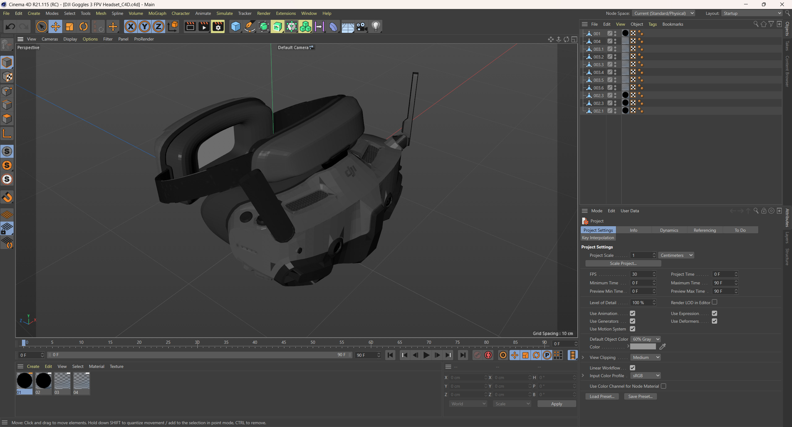 DJI Goggles 3 FPV Headset 3D model_15