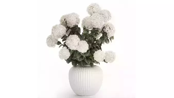 Festive Bouquet In A Ceramic Vase White Hydrangea 580